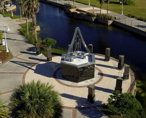Space Shuttle Monument Aerial View - Space View Park - Titusville Florida