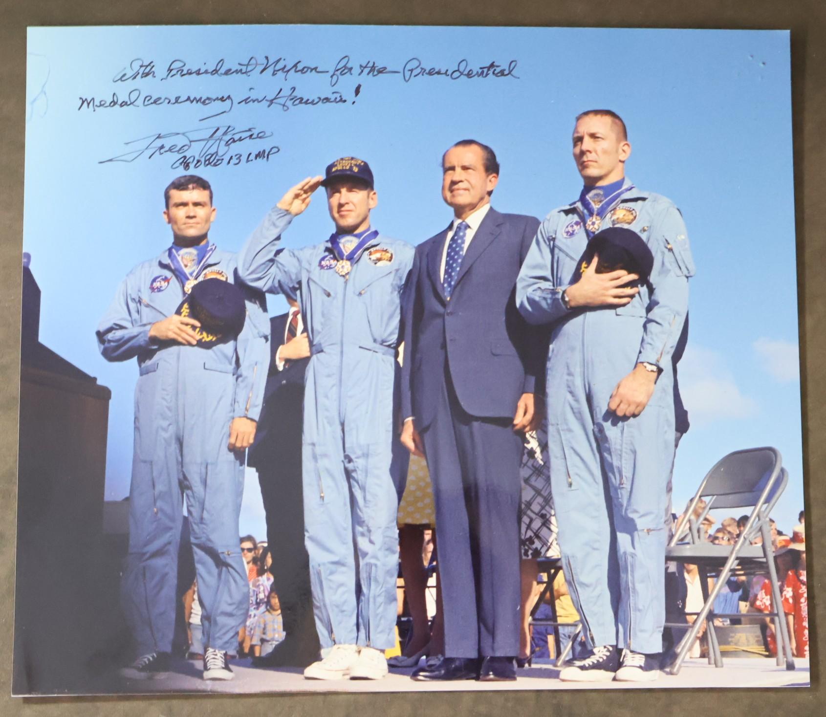 Apollo 13 Presidential Medal of Honor Signed Photo